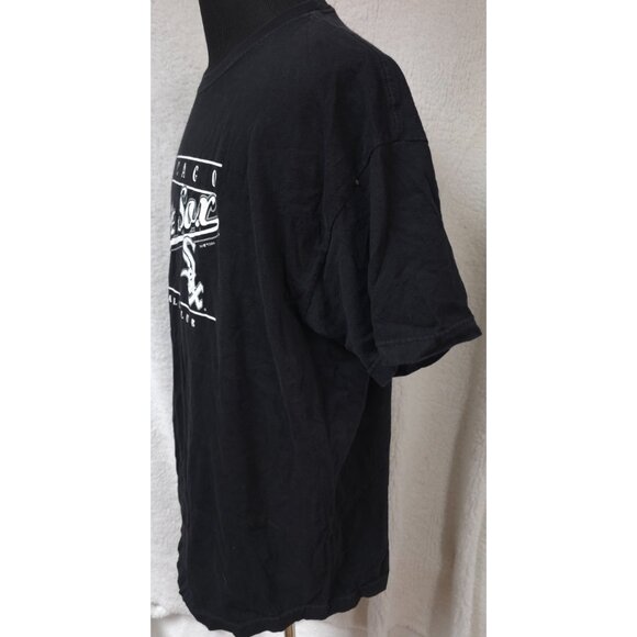 Vtg Dynasty Chicago White Sox MLB XL Black White Metallic Relaxed Fit T-Shirt 04 - Picture 5 of 11